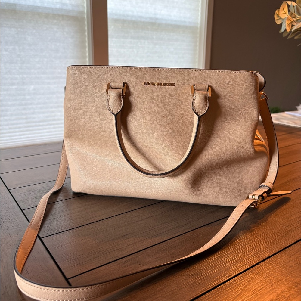 Michael Kors Beige Satchel Bag